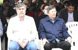 Juan Carlos Duarte, presidente de Conatel, y Carlos Morel Martínez, director titular de la institución, cuyo hijo tiene nexo con Rivada