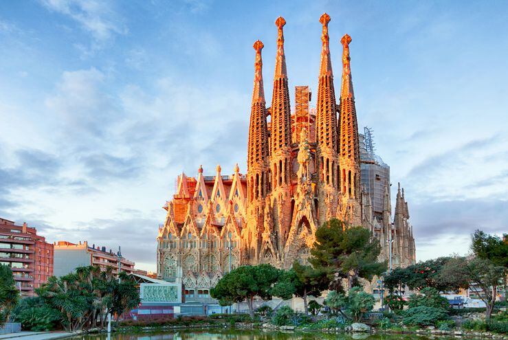 Iglesia de la Sagrada Familia, en Barcelona, España.