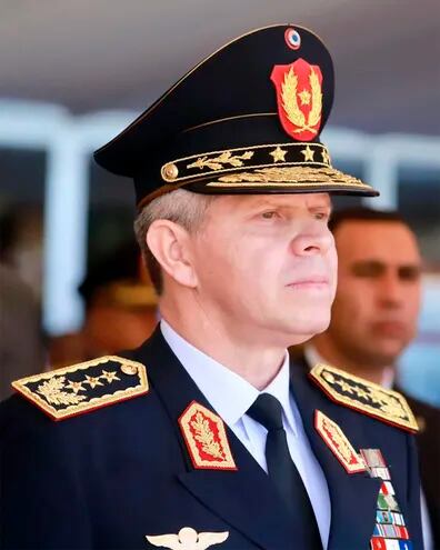 El comisario Carlos Benítez, comandante de la Policía Nacional.