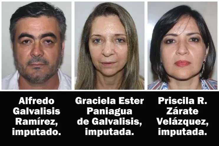 Alfredo Galvalisis Ramírez, Graciela Ester Paniagua de Galvalisis y Priscila Ramona Zárate Velázquez, favorecidos con arresto domiciliario por la jueza Lici Sánchez.