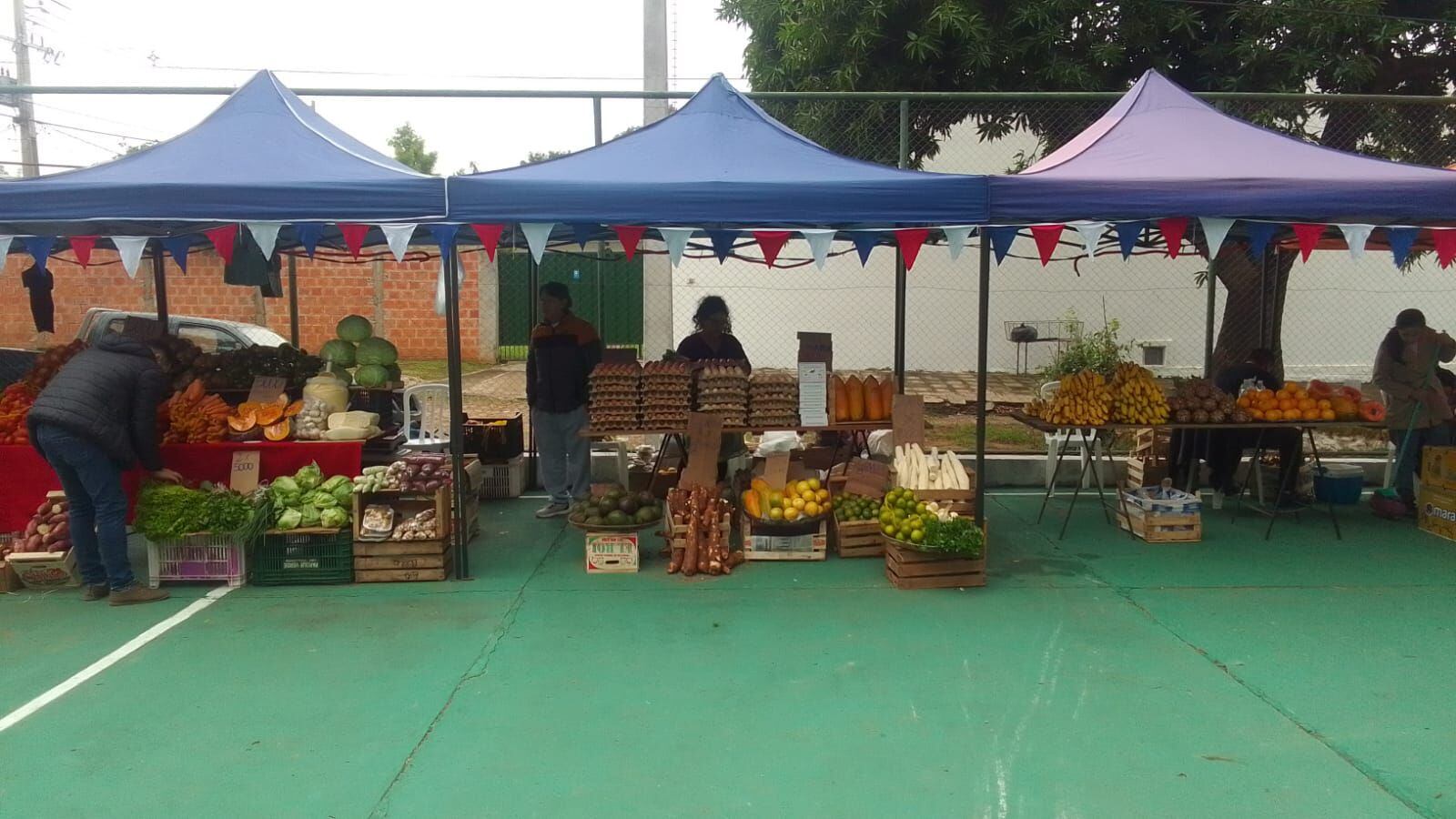 Frutas y verduras en la feria del Mercado 4.