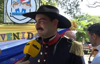El teniente Ignacio Graña, uno de los jinetes uruguayos que llegaron al territorio nacional.