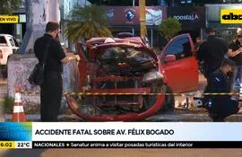 Fatal accidente sobre la avenida Félix Bogado