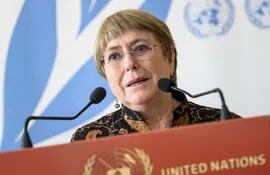 Michelle Bachelet, alta comisionada de las Naciones Unidas para los derechos humanos.