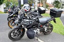 Las motos BMW Motorrad que forman parte del viaje a Córdoba, que realizan actualmente los riders de esta famosa marca alemana.