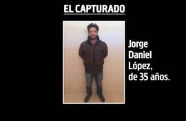 Jorge Daniel López, de 35 años, capturado en el Chaco paraguayo.