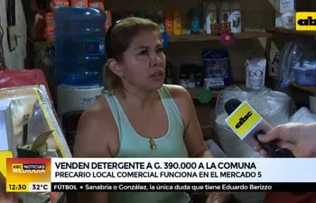 Precario local comercial vendió detergente a G. 390.000 a la Comuna asuncena