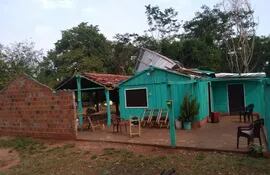 Una de las casas afectadas por el temporal en la localidad de Unión.