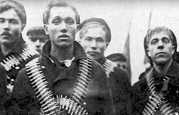 Marineros de Kronstadt durante la rebelión de 1921.