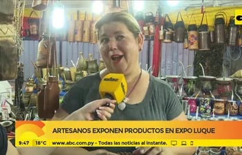 Artesanos exponen productos en Expo Luque