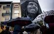 Un mural con el rostro del cantante Bob Marley en Portugal. Hoy se cumplen 40 años del fallecimiento del emblemático artista jamaiquino.