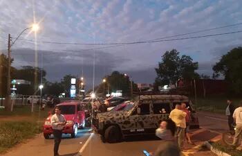 El cierre de ruta en el kilómetro 107 de Quiindy los ciudadanos protestaron por la suba de combustible