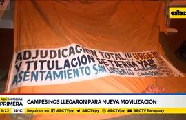 Campesinos llegaron a Asunción para nueva movilización