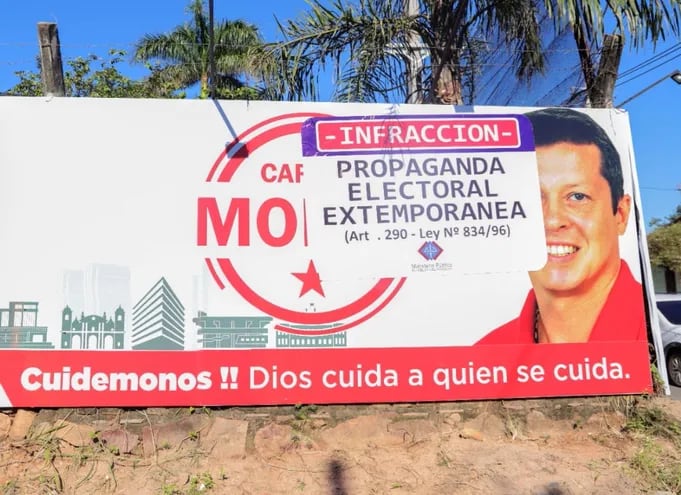 Propaganda electoral en Asunción,  extemporánea e ilegal.