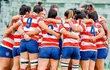 Las jugadoras de la selección paraguaya femenina de rugby seven.