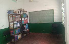 La pequeña sala que sería destinada a los 23 alumnos del séptimo grado.