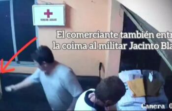 Captura de pantalla donde se observa uno de los pagos de coima al militar Jacinto Blanco.