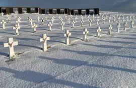El cementerio de Darwin, en el que yacen militares argentinos muertos en el conflicto bélico de 1982.