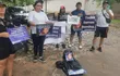 Familiares de Romina Celeste Núñez se movilizaron en Paraguay pidiendo justicia. Exhibieron pancartas y que el gobierno paraguayo se interiorice del caso.