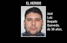 José Luis Bogado Quevedo, narco herido.