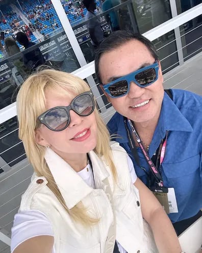 Vero Chaves y Marcelo Toyotoshi una vez más estuvieron presentes en el Grand Prix de Fórmula 1 de Miami.