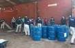 Encuentran acetona y otros químicos en un depósito en San Lorenzo.