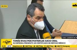 Suspenden inicio de juicio oral al diputado Tomás Rivas