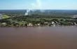 Vista aérea de una porción del terreno a ser despojado del Estado paraguayo mediante una ley propuesta por el senador Bachi Núñez.