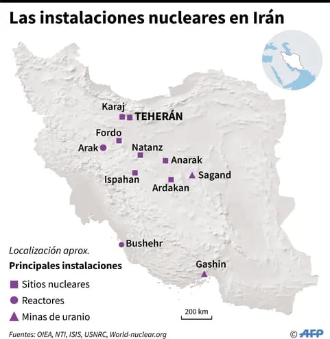 LAS INSTALACIONES NUCLEARES EN IRÁN