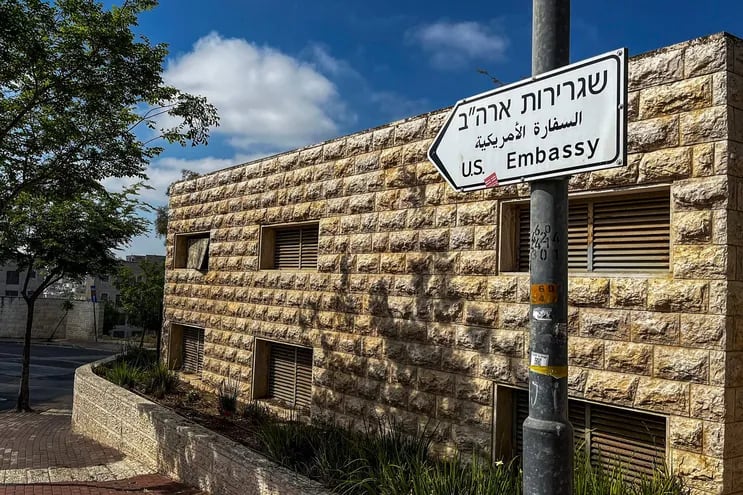 Embajada de EEUU en Israel restringe desplazamientos de sus empleados. (archivo)
