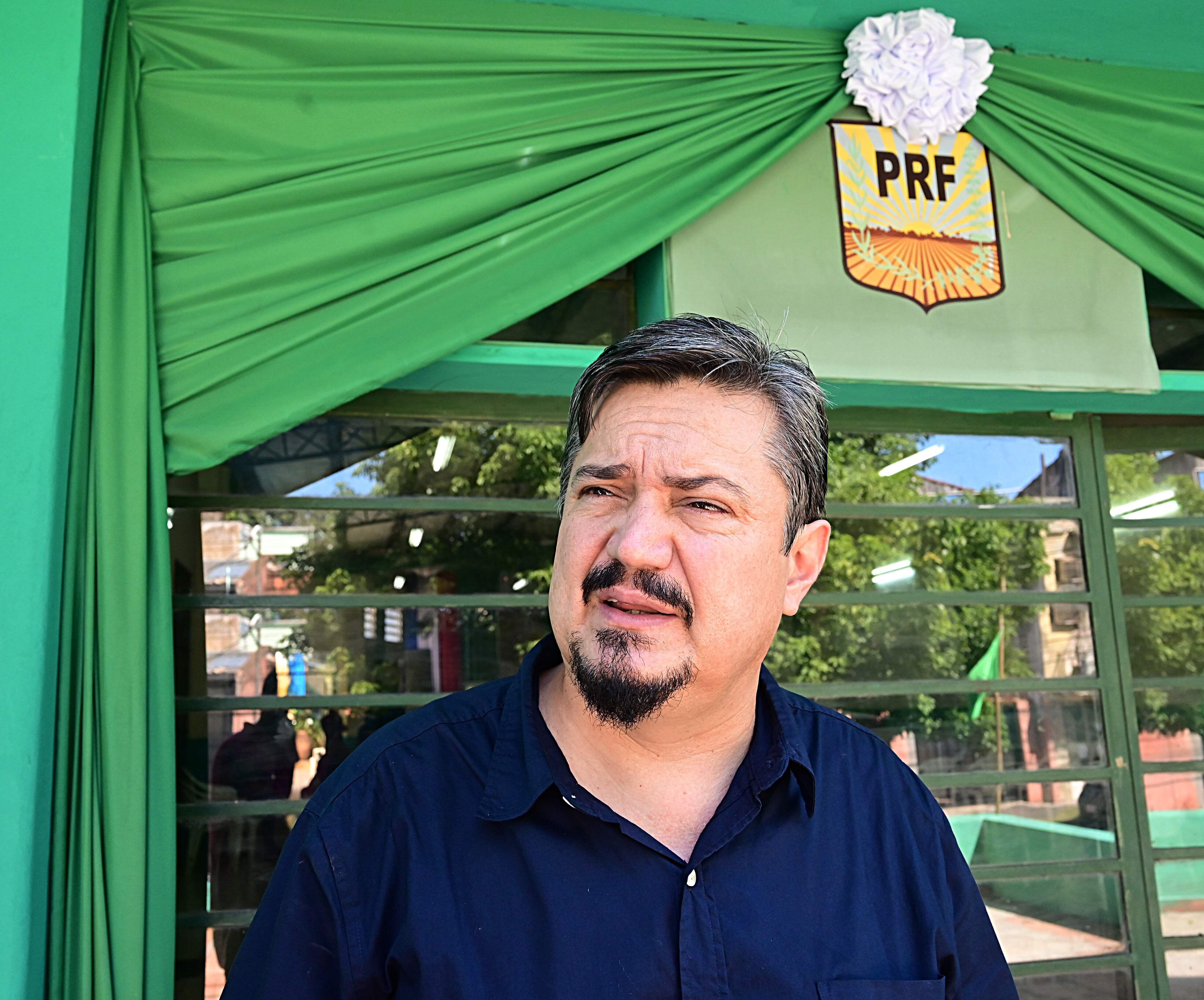 Fernando Camacho, titular del PEN, en la sede del PRF. 