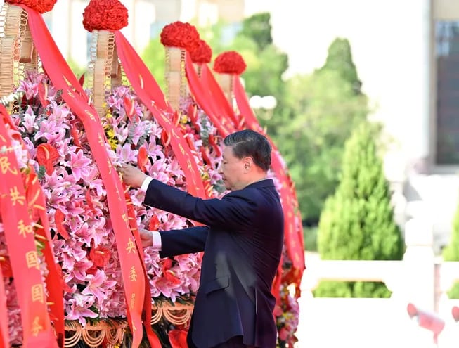 El presidente de China, Xi Jinping, durante una ceremonia en Beijing.