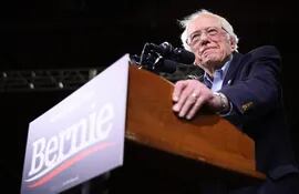 Bernie Sanders durante un acto político en Essex Junction, Vermont, el pasado martes.