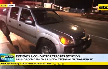 Tras intensa persecución detienen a conductor en Guarambaré