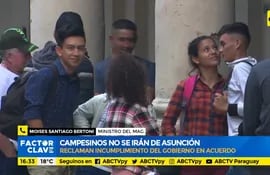 Campesinos no se irán de Asunción