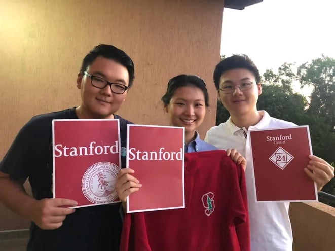 Los hermanos Jorge, Andrea y Ernesto Nam fueron admitidos a la Universidad de Stanford.