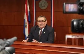Antonio Fretes, ministro y presidente con permiso de la Corte Suprema de Justicia (CSJ).