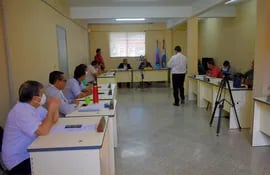 Junta Departamental de Guairá durante la sesión ordinaria de este martes.