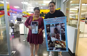 Los familiares de Manuelito llegaron a ABC para pedir ayuda a la ciudadanía para costear la quinta cirugía del corazón de Manuelito en Argentina
