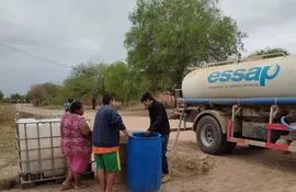 El camión de la Essap ayer ya retornó a su base de Loma Plata.