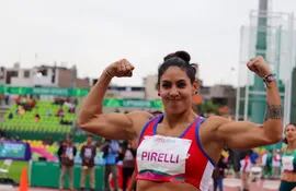 Camila Pirelli (30) compitiendo en los Juegos Panamericanos Lima 2019.