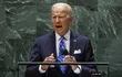 El presidente estadounidense Joe Biden hablando ante la Asamblea de la ONU.