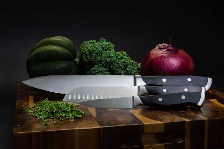 Diversos tipos de cuchillos de cocina