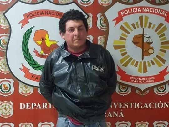 Antolín Vega Florentín cuando fue detenido por la Policía.
