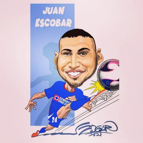 Juan Escobar, es una ilustración presentada en Twitter por @Historia_Azul
