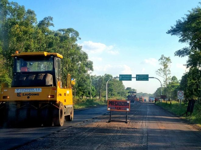 Después de reiterados pedidos, el MOPC repara el tramo Yuty-Leandro Oviedo de la Ruta PY08.