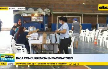 Baja concurrencia en vacunatorio de Barrio Obrero