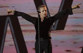 El cantante británico del grupo Depeche Mode, Dave Gahan, durante su actuación en el Festival Primavera Sound que se celebra estos días en Arganda del Rey, Madrid.