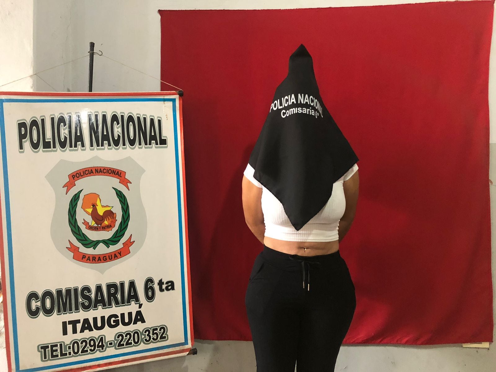 Karen Fabiola Franco Bogarín (29), durante su breve detención.