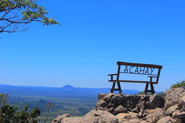 Foto desde el cerro Acahay de Paraguay.